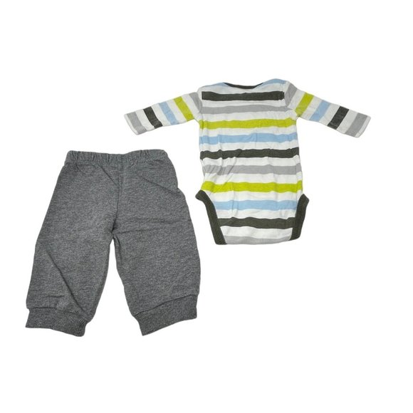 2‎ Baby Outfits - Sweatpants, Grey Pants, Body Suit & Shirt - Size - 3 Month - Picture 3 of 7